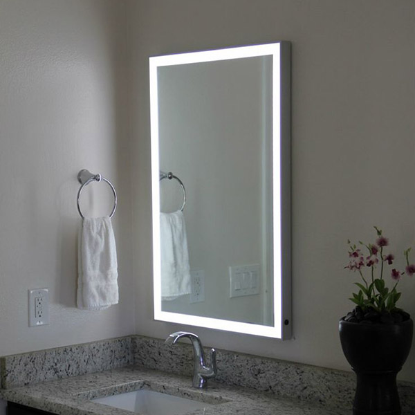 Aluminum Framed LED Illuminated Wall Mirror for Bathroom DBS-102 | LED ...