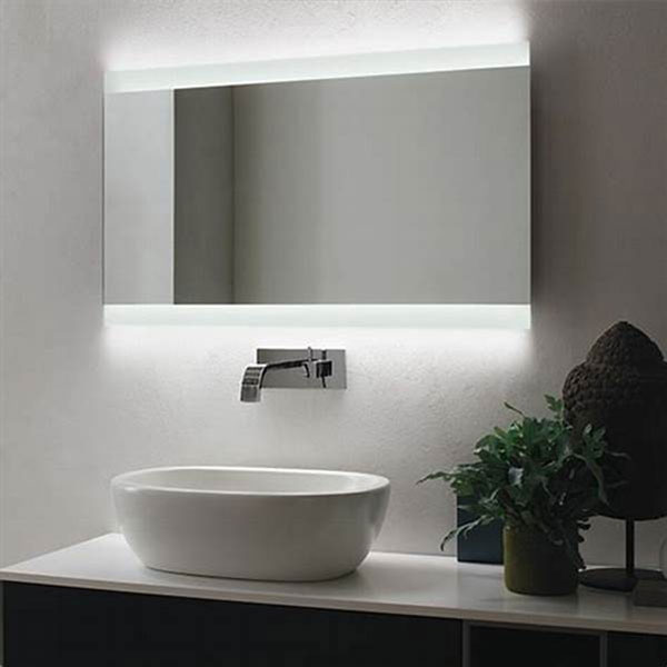 Backlit Mirror Wall Bathroom LED Vanity Mirror,china backlit hotel bathroom mirror suppliers,LED illuminated mirror cabinet factory,lighted wall mirror wholesaler  2