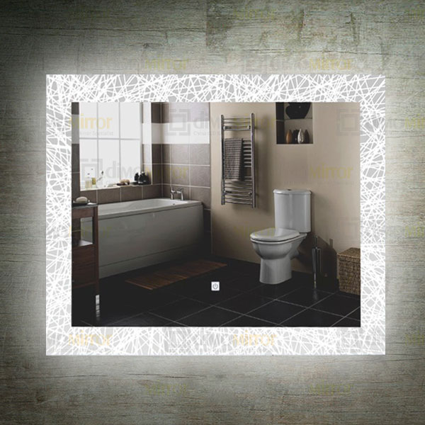 Featured LED Lighed Bathroom Mirror with Frosted Border