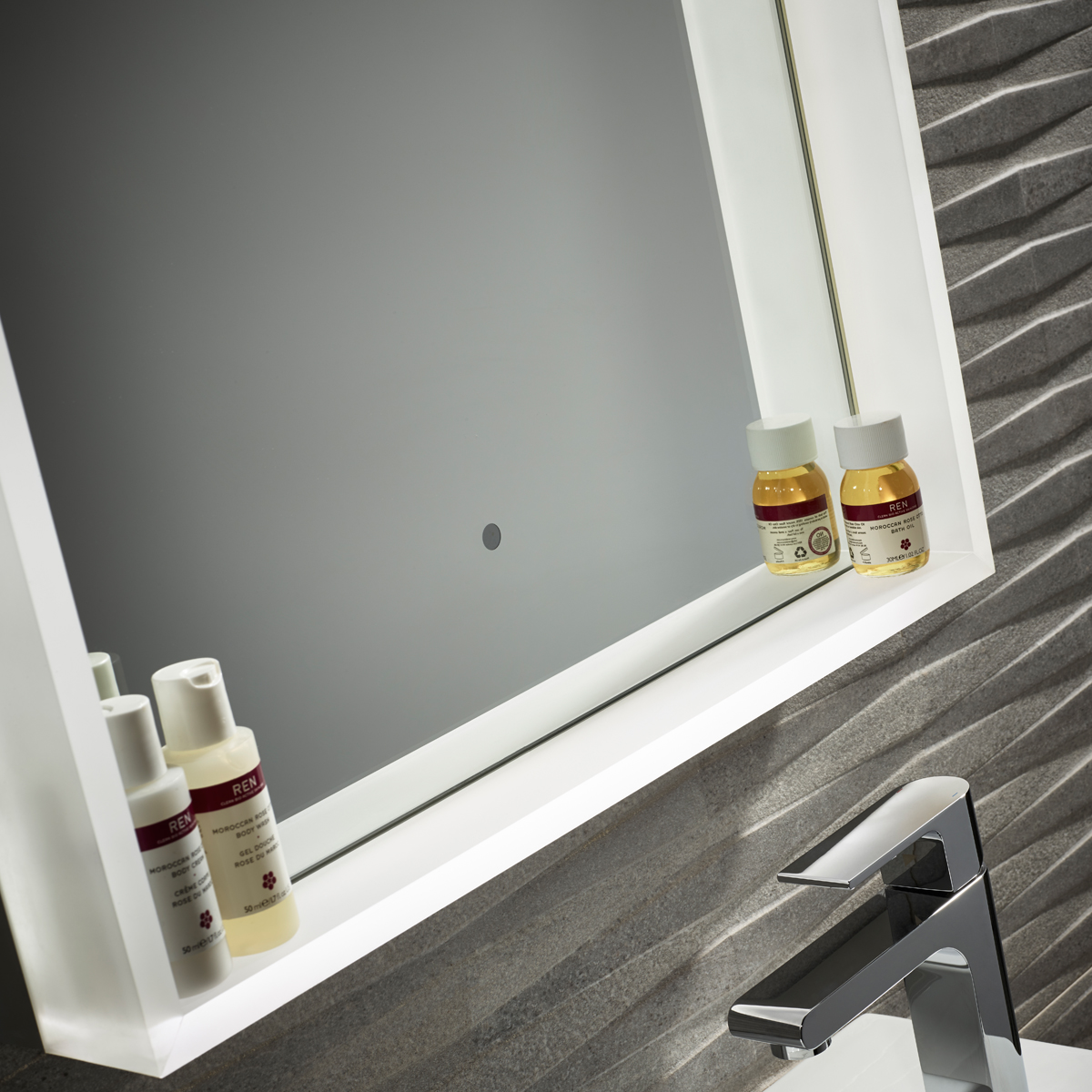 DBS-61 Acrylic Shelf LED Bathroom Mirror 2