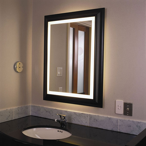Electric LED Hotel Mirror Framed LED Bathroom Mirror DBS-101 (2)