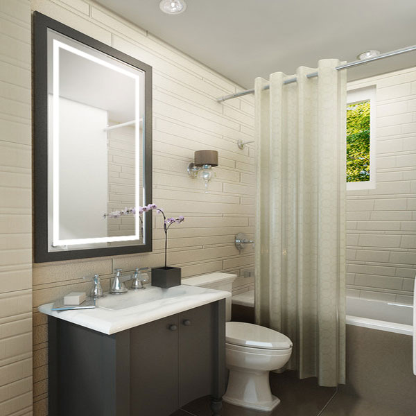 Electric LED Hotel Mirror Framed LED Bathroom Mirror DBS-101 (3)