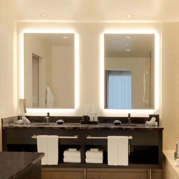LED Backlit Bathroom Mirror,backlit mirror,hotel led backlit mirror,china backlit,hotel bathroom mirror suppliers,LED illuminated mirror cabinet factory,lighted wall mirror wholesaler 3