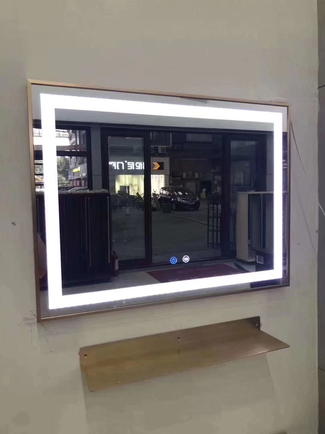 Metal Framed LED Bathroom Mirror