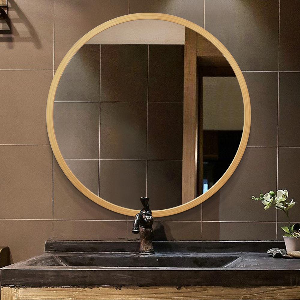 Round Black Frame Wall Mirror