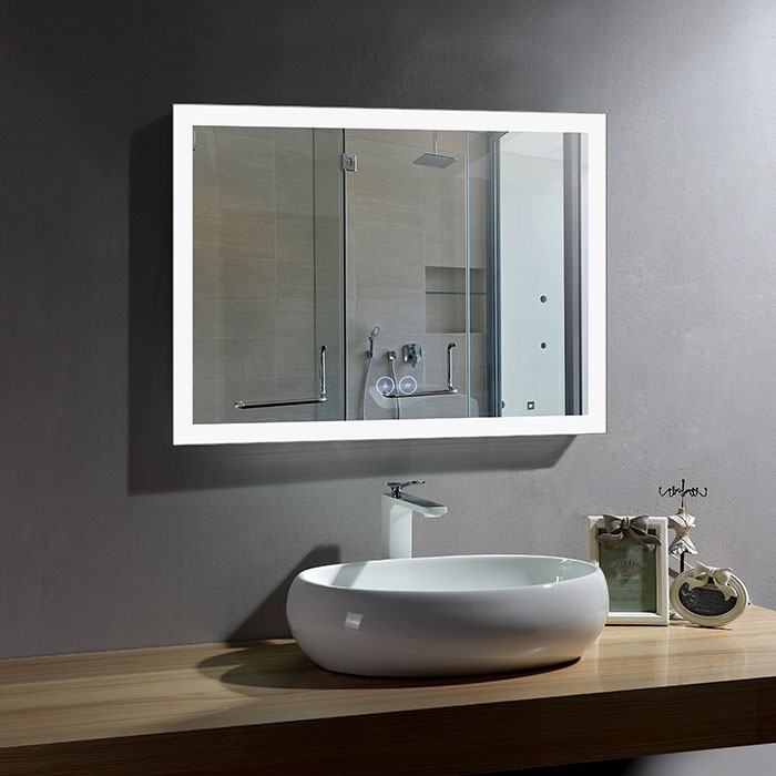 wyndham hotel bathroom led backlit vanity mirror
